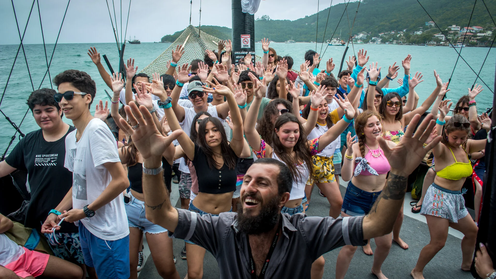 Estudiantes en una gira de estudios de Traveland